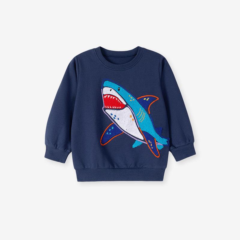Autumn Cartoon Boys' Hoodie, European and American Style Cotton Children's Top