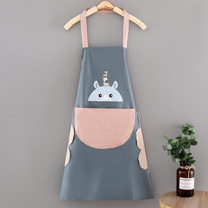 DIY десертный фартук, модный антигрязный домашний кухонный фартук с большим карманом, кроликом, водонепроницаемые чистые инструменты, барбекю, кухня, фартук для выпечки, шикарный фартук
