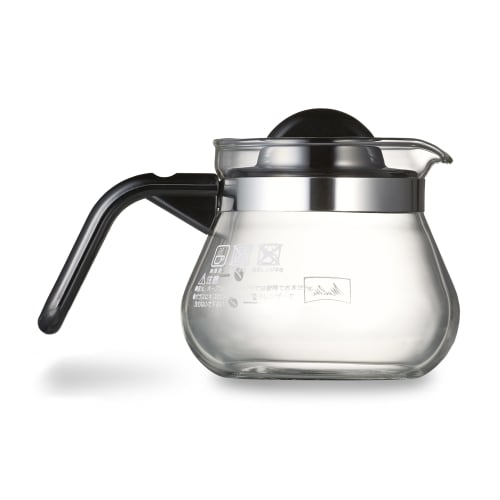 Melitta Glass Coffee/Tea Server with Strainer, 500ml Capacity (4 Cups), Cafelina Series, MJ-9301, Black