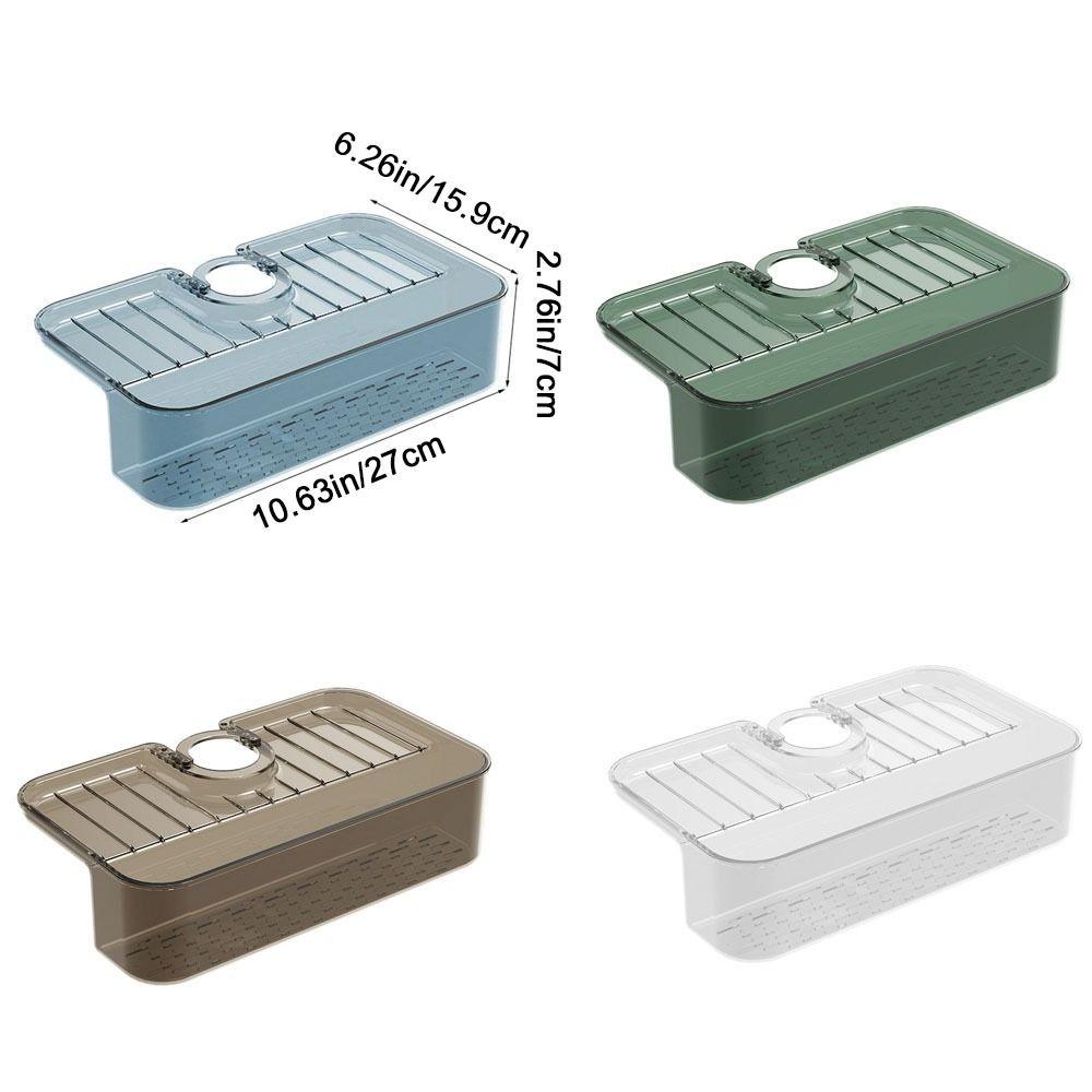 Non-Slip Faucet Wipes Shelf Plastic Sink Drainer Rack Sink Sponge Rag Drainer Rack for Kitchen