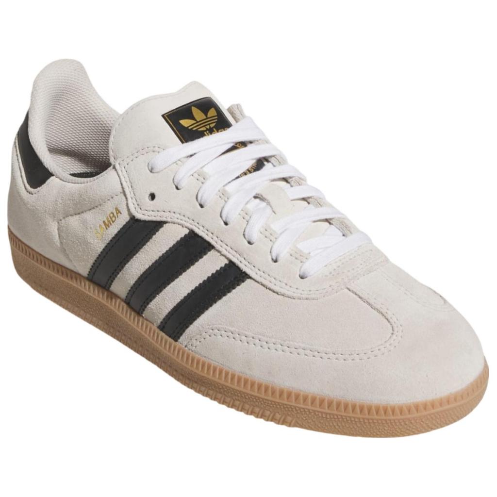 adidas Кроссовки Unisex Samba ADV Alumina Black Gum с кремовой подошвой и черным верхом JR7108
