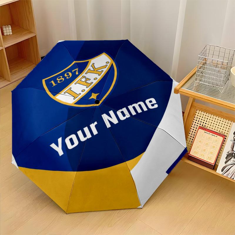 ifk göteborg Automatic 3‑Fold Umbrella 8‑Rib Windproof Folding Umbrella Sun Rain Protection For Outdoor Travel Daily Use