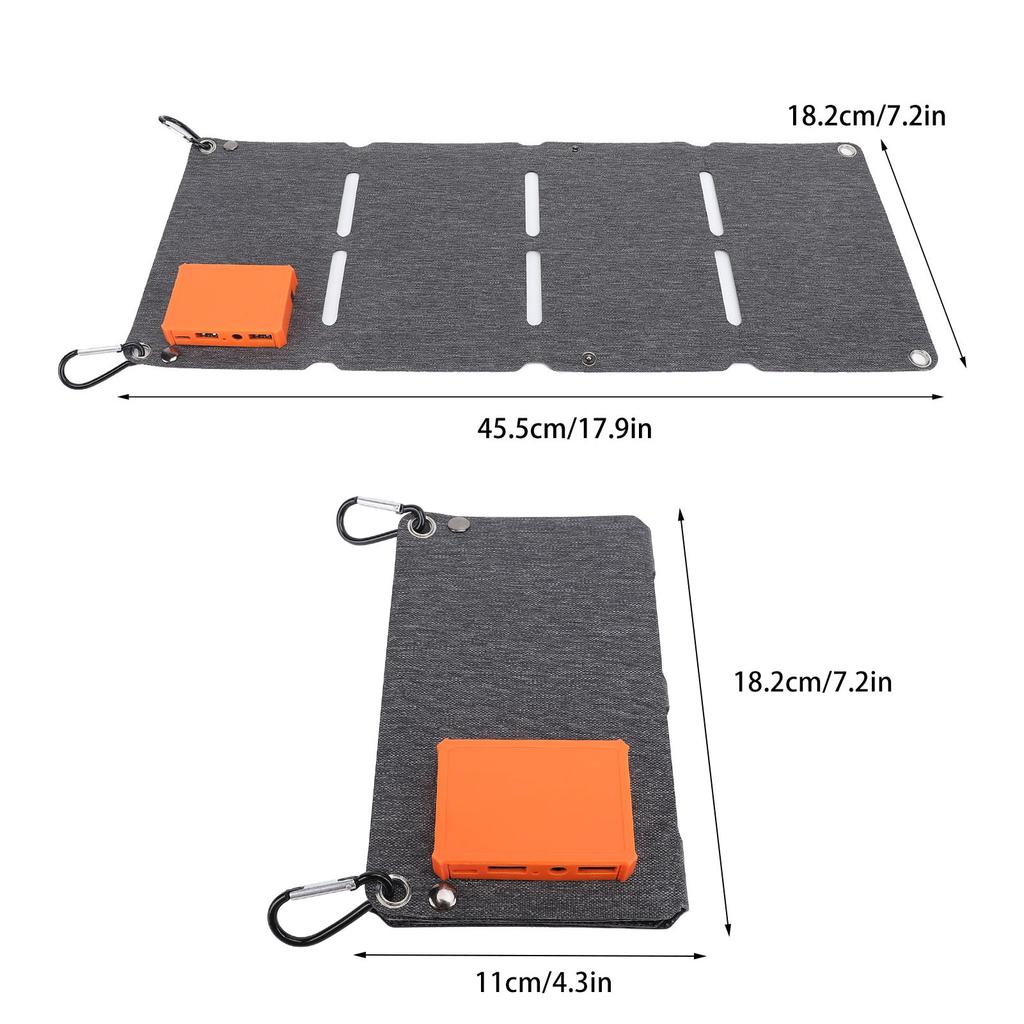 USB Складная Солнечная Панель Профессиональная 4 Складки Энергосберегающая Быстрая Зарядка 40 Вт Портативный Складной Комплект Солнечного Зарядного Устройства
