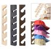 Solid Wood Wooden Hat Hanger Space-Saving Wall Mounted Hat Rack Baseball Cap Organizer Household