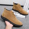 Mens Ankle Boots Fashion Suede Casual Boots Lace Up High Top Sport Booties High Quality Suede Chelsea Boots for Men Botas Hombre