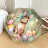 1pc Bunny Eggs Automatic Folding Umbrella, 8 Ribs Iron Frame, Suitable for Outdoor Travel and Daily Use yy251120257