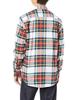 Мужская фланелевая рубашка с длинным рукавом Amazon Essentials, бело-красная, клетка тартан, размер S