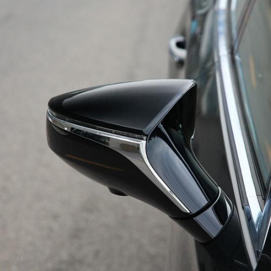 Pair M Style Glossy Black Mirror Cover Caps For 2019-2025 Lexus IS ES RC LS UX