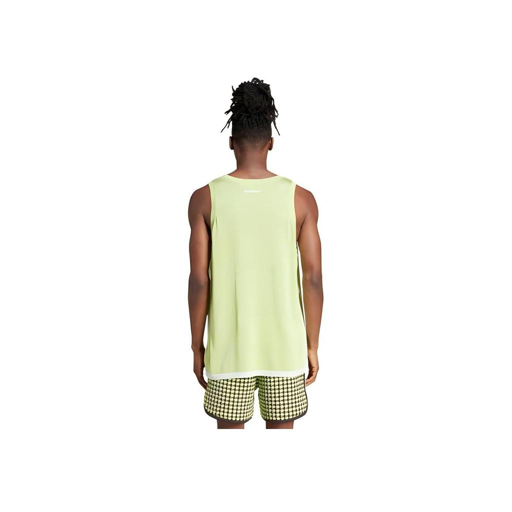 Adidas Originals X Wales Bonner Co-Branded SS24 Comfort Side Stripe Crew Neck Knit Vest Men Tops Green IZ1890