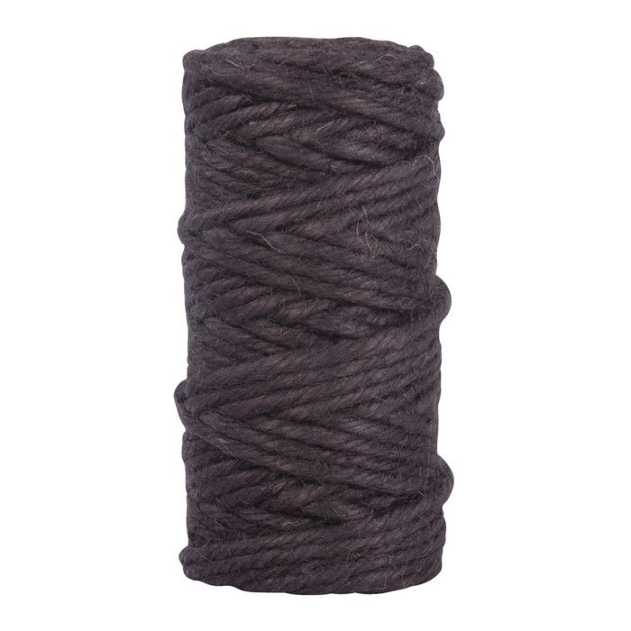 Fil de jute, 6 plis, 6mm bobine 35m, brun foncé