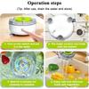 Fruit and Vegetable Cleaning Machine, 5-Min Rapid Fruit Vegetable Meat Purifier with Suction Cup Base - Wireless Charging (White)