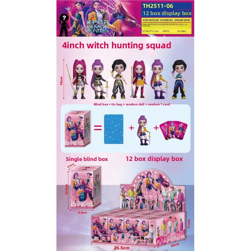 K-Pop Новая группа девушек-охотниц на демонов Мужская группа Фигурка Модель Слепая коробка Tide Play Кукла Украшение