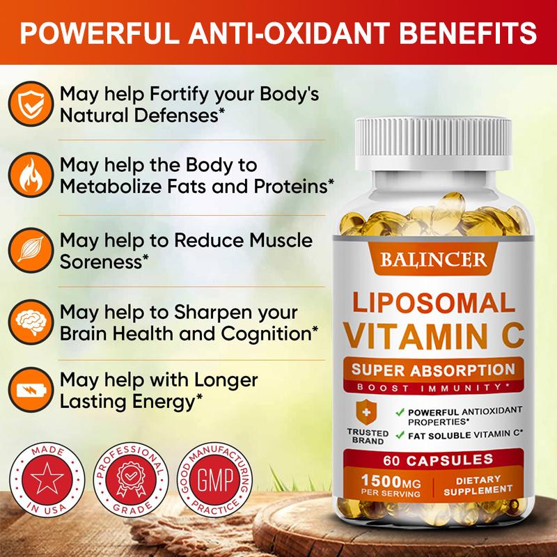 Zinc, Vitamin C, 1500mg, 120 Capsules, Dietary Supplement