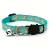 Glow-in-dark Breakaway Cat Collar with Moon Star Pattern, Adjustable Cat Necklace with Safety Buckle