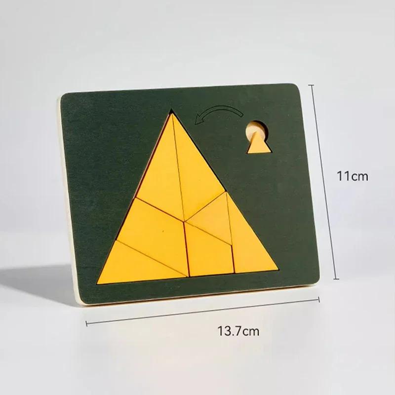 Wooden Geometric Puzzles Challenge Impossible Brain Burning Decompression Mind Brain Teaser Jigsaw Puzzle for Adults Kids