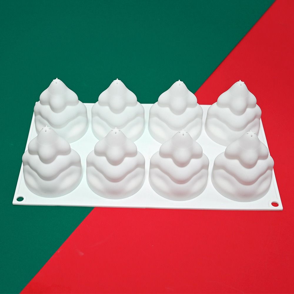 DIY Christmas Tree Cake Baking Tool 8 Holes Baking Tool Aromatherapy Candle Mold Festival Party