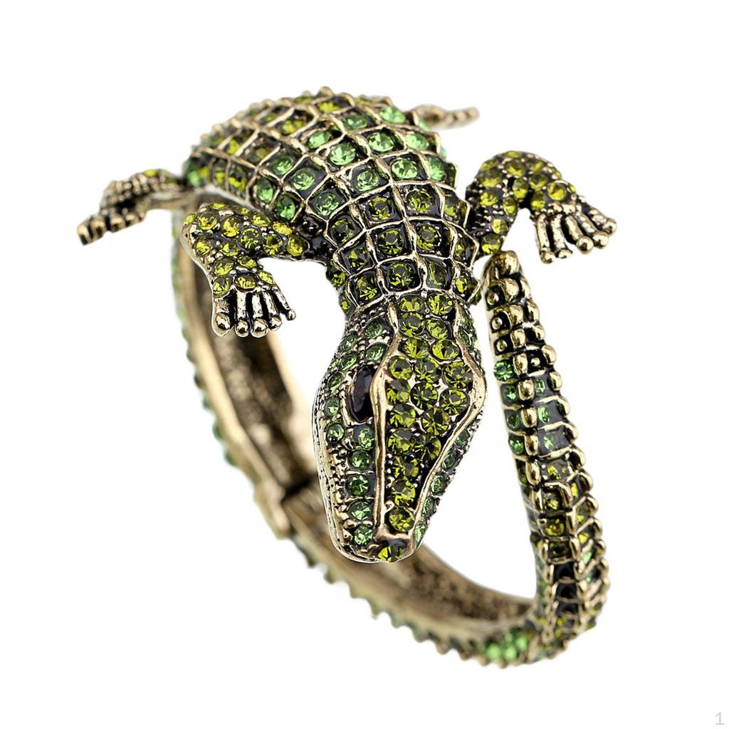 Открытый браслет из кожи аллигатора, браслет-обходной браслет, браслет-манжета для подарка друзьям