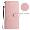 Classics Smooth Silk Leather Phone Wallet Case Book Kickstand For iPhone Samsung Xiaomi Redmi Google Moto Pro Solid Girls Magnetic Card Flip Cover Bag