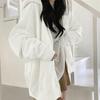 Women Hoodies Harajuku Korean Version Fleece Zip-up Hooded Jacket Female Autumn Winter Oversized Sweatshirts Streetwear