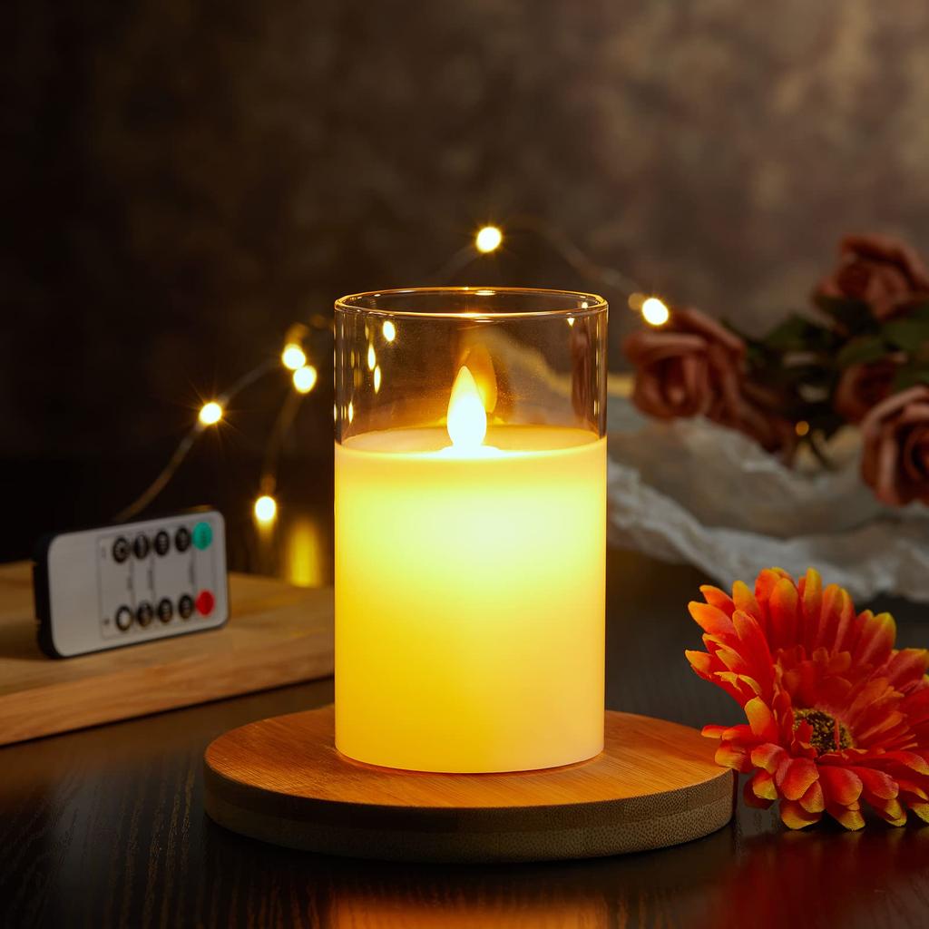 Светодиодная свеча мерцающая свеча MELEJIA свеча для ванны на батарейках светодиодная свеча безопасная энергосберегающая специальный пульт дистанционного управления стильная успокаивающая теплая