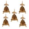 Metal Singhasan Oval Shaped for Ganesha Krishna God Idols - Gold Plated Ladoo Gopal Pooja Chowki for Temple Mandir Puja Idol Decoration Items