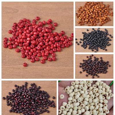 1000 шт. Круглые 4 мм Покрытые Цветные Натуральное Дерево Маленькие Свободные Разделительные Бусины для DIY Поделок Деревообработки Аксессуары для Изготовления Ювелирных Изделий