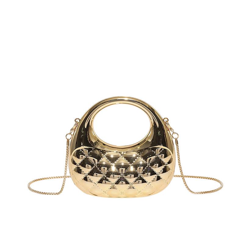 Мини-акриловая сумка-полумесяц класса люкс - Нишевая мода, кошелек для помады и монет через плечо