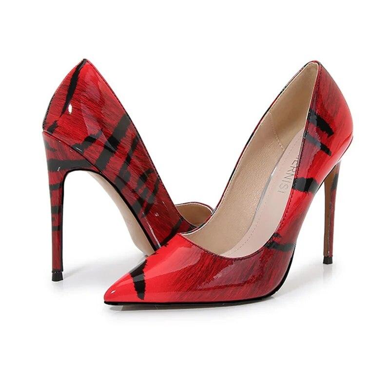 Женская пикантная цветная обувь для ночного клуба, подиума и банкета, модная рабочая обувь на каблуке 12 см WZ