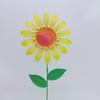Metal Flower Garden Stake Planter Insert Flower Stake with Leaves Outdoor Decorative Stake for Yard Art Window