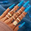 Парные кольца для женщин Anillos Mujer Gold Ring Set Bagues Anillo Bohemian Jewellery Slytherin Accessories Couple Gift Sygnety