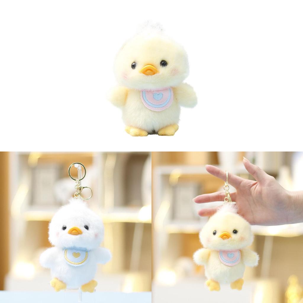 Soft Plush Duck Figurine Gift For Girls Kids Bag Pendant And Keychain