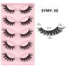 European and American Fox-Style Cat Eye Thick Synthetic False Eyelashes - 5 Pairs