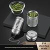 Stainless Steel Tea Strainer with Pendant - Tea Water Separator for Office Brewing.