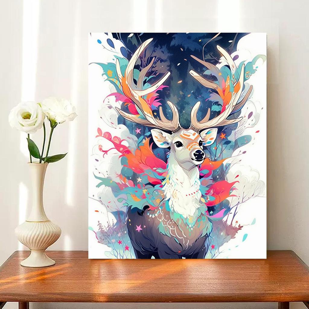 Рамка для рисования по номерам для взрослых, декоративные картины с оленями и животными, рисунок по номерам, домашний декор, уникальный подарок 40x50 см