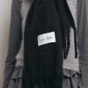 LOW TIDE [1st REORDER] LOWTIDE BIG LABEL MUFFLER [BLACK]