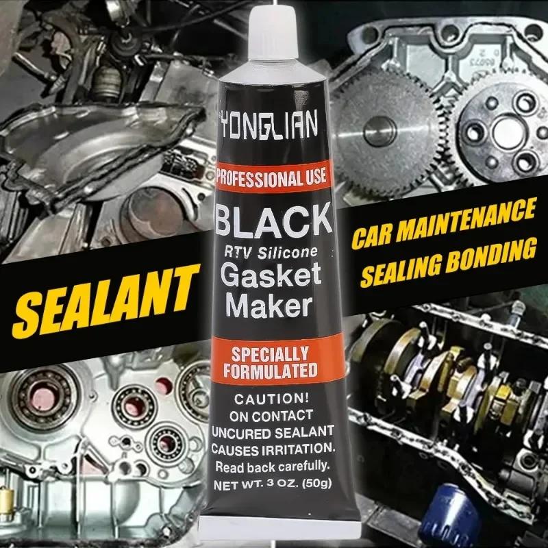 50ml Automotive Gasket Sealant Liquid Gasket Sealer Engine Sealants Black Liquid Gasket Sealer Oil Resistant Gasket-Free