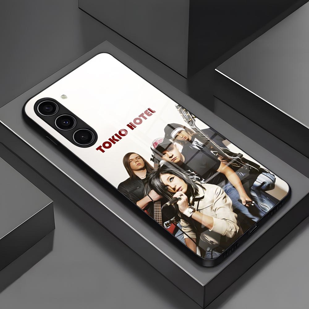 Чехол для телефона с ремешком T-Tokio Hotel для Samsung S26 S25 Plus S20 S20 Plus S22 Ultra S23 FE S21 Plus S21 Ultra Стеклянная крышка