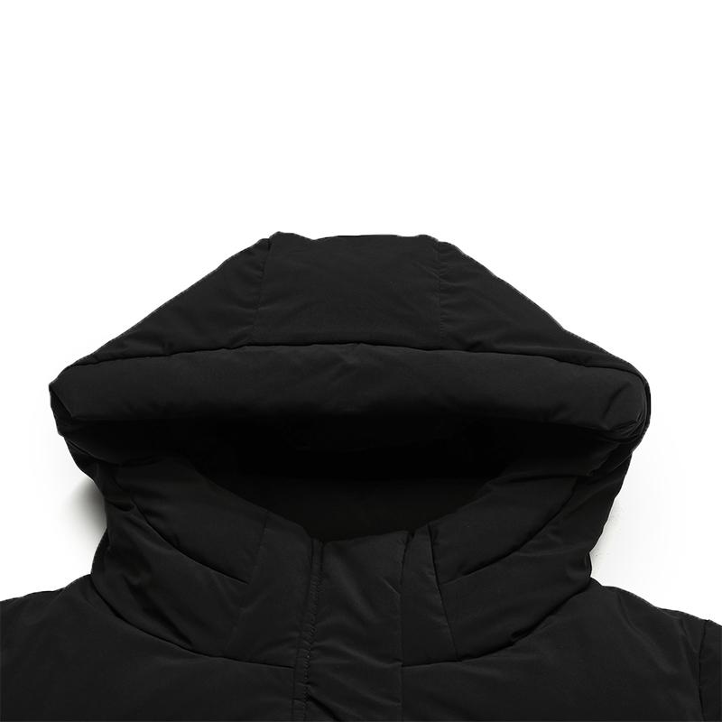 FILA Golf Series Fashion Classic Casual Sports Goose Down Winter Warm Protective Mid-Length Hooded Down Jacket Women outerwear A11W545909FBK