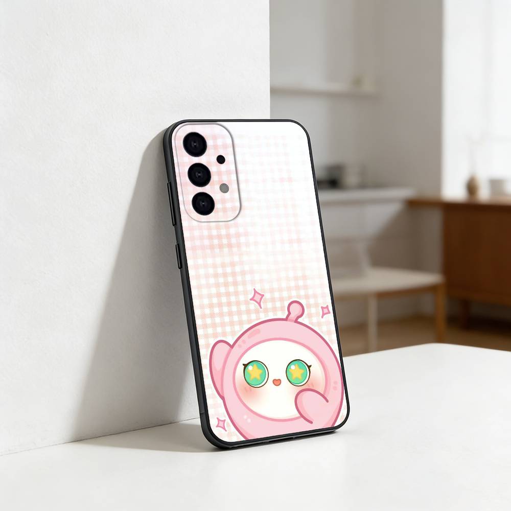 Cute E-Eggy P-Party Phone Case For Samsung S25,S24,S21,S22,S23,S30,Ultra,S20,Plus,Fe,Lite Black Shell