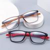 +100~+400 6-pack Square Full Frame Reading Glasses with Men's and Women's Fashionable Contrasting Color Design