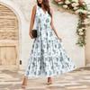 Women's Flowing Dresses Women's Summer Dresses Casual Sleeveless Long Dresses Cute Floral Long Dresses