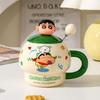 Милая кружка Crayon Shin Chan  Керамическая кружка высокого уровня внешнего вида для девочек  Офисная чашка для кофе, молока  Подарок на день рождения