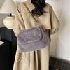 2025 Autumn and Winter New Fashionable Versatile Chain Bag Niche Design Plush Bag Large Capacity Underarm Bag Fluffy Bag