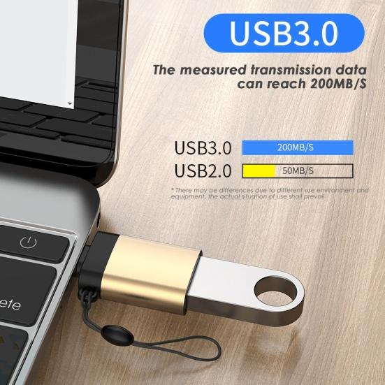 Конвертер USB 3.0 (мама) на USB Type-C (папа) OTG Адаптер для зарядки и синхронизации данных для ноутбука
