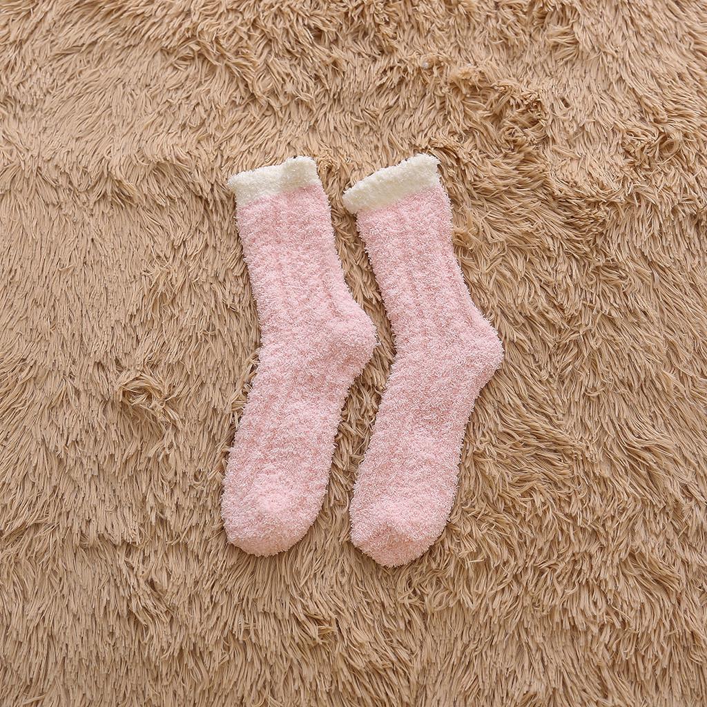 Fashion Home Women Girl Soft Bed Floor Socks Warm Winter Sleeping Socks