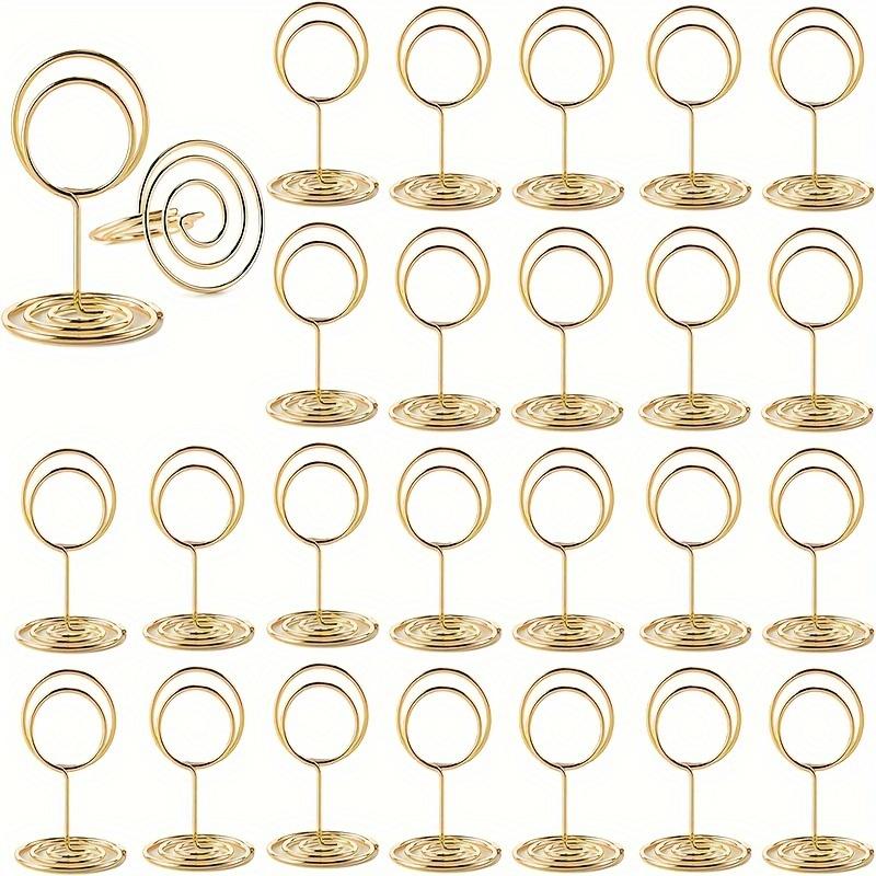 20pcs Table Number Holders, Place Card Holder Small Size Table Card Holders Photo Holder for Centerpieces, Wedding Reception, Party, Birthday (Gold)