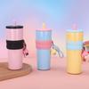 New Creative High Appearance Level Stainless Steel Thermos Cup Portable Rope Portable Car Cup Outdoor Straw Ice Bully Cup