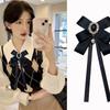 Adjustable Shirt Brooch Pearl Pendant Shirts Bow Tie Accessory Butterfly Knot Tie  For Shirts