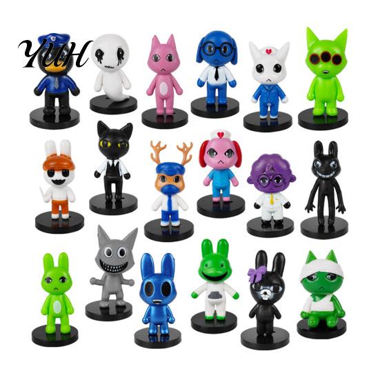Cartoon Figurine Collectibles 6/12/18Pcs Horror Game Inspired Animal Figure, Collectible Figurine, Figure with Base PVC Character Statue, Gifts