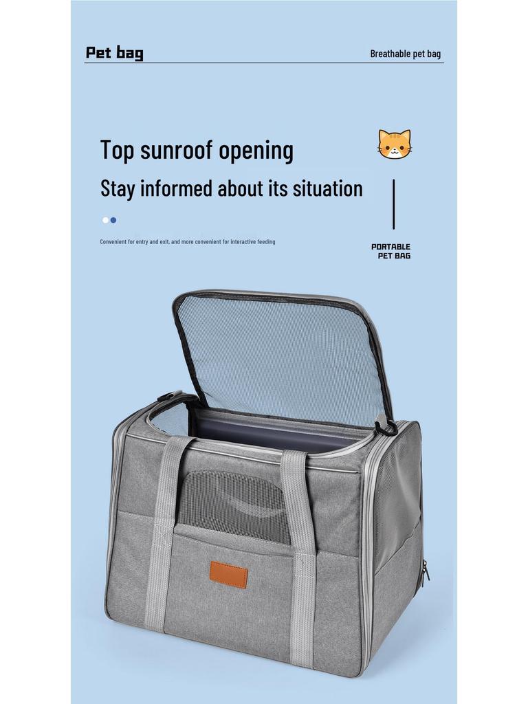 Портативный складной рюкзак для кошек: Дышащий, Ручной и Наплечный Дизайн с Большой Вместимостью